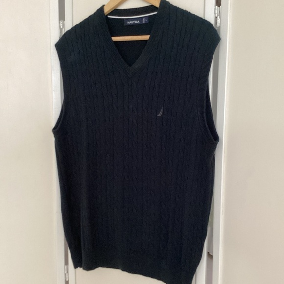 Nautica Other - NAUTICA pullover sweater vest golf preppy Sz L navy v-neck  EUC